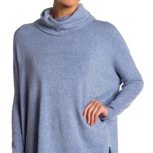 CYRUS Cowl Neck Sweater Size Large Denim Baby Blue